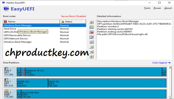 EasyUEFI Enterprise 5.0.1 instal the new for windows