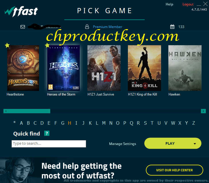 WTFAST Activation Key